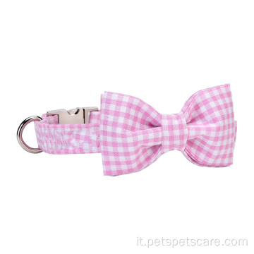 Collar per cani da gatto a fibbia morbida con bowtie